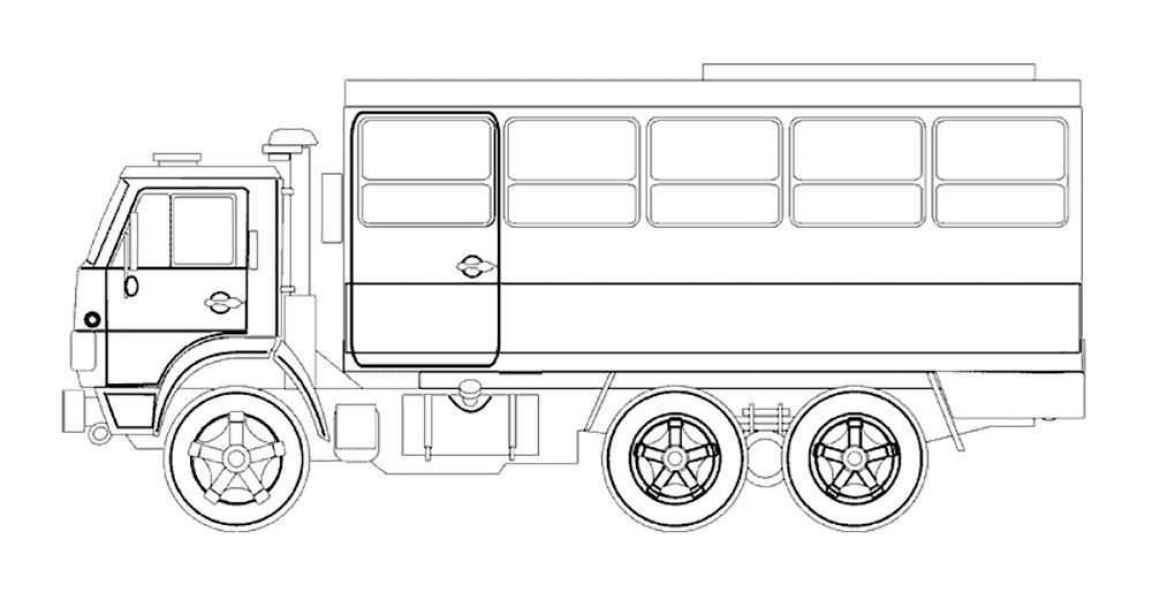 Машина Камаз вахтовый