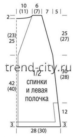 Жилет спицами с вывязанным сердцем