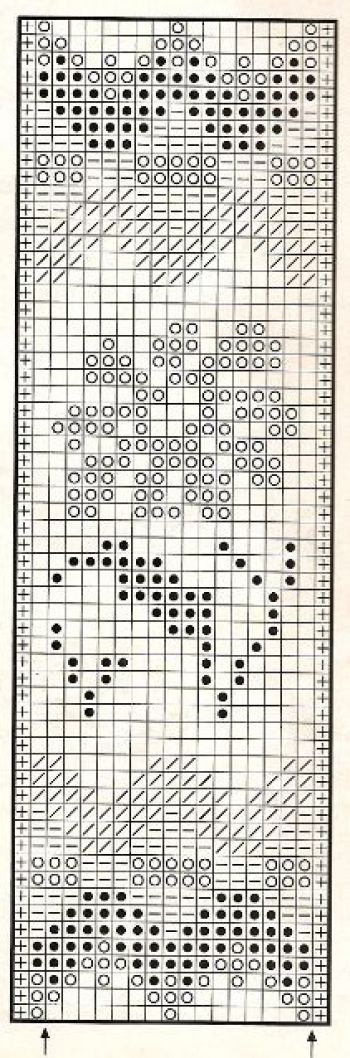 Жаккардовый узор спицами № 11