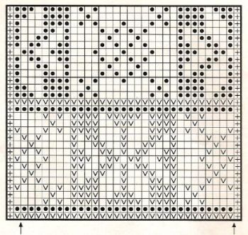 Жаккардовый узор спицами № 21