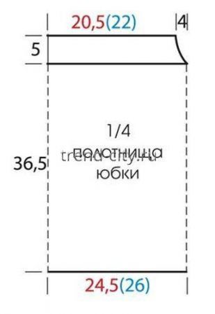 Мини-юбка крючком в полоску