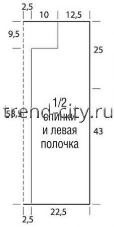 Жилет спицами с узором «домино»