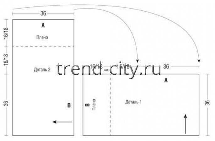 Пончо спицами в стиле «пэчворк»