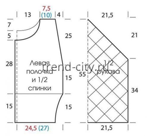 Жакет крючком в тунисской технике