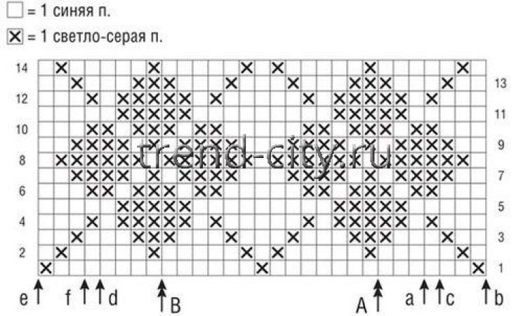 Мужской жилет спицами с жаккардовым узором