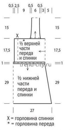 Топ крючком с перекрещенным лифом