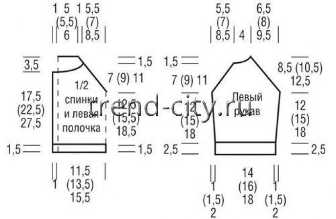 Розовая кофточка спицами в полоску