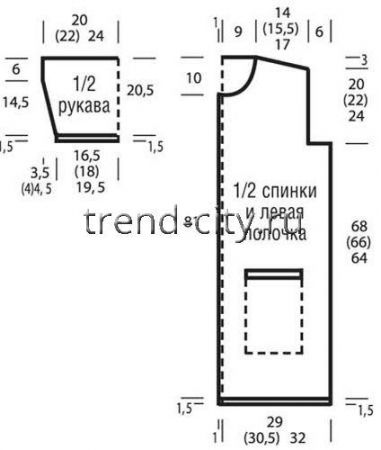 Летнее пальто спицами