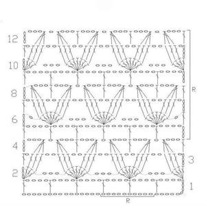 Ажурный узор крючком 60