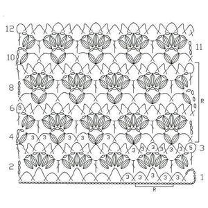 Ажурный узор крючком 66