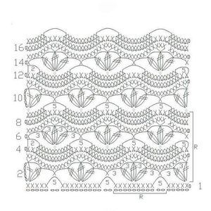 Ажурный узор крючком 72
