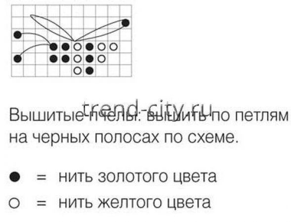 Костюм шмеля спицами для мишки