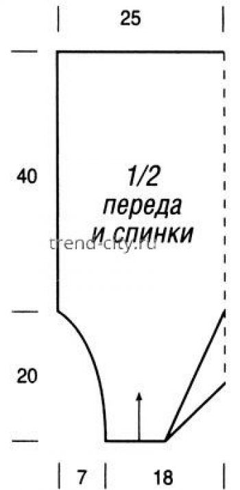 Черно-белый топ спицами с зигзагами