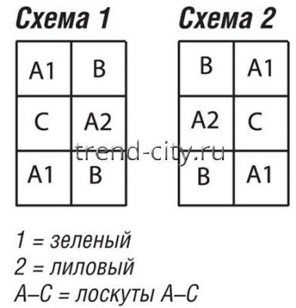 Пончо спицами в технике пэчворк