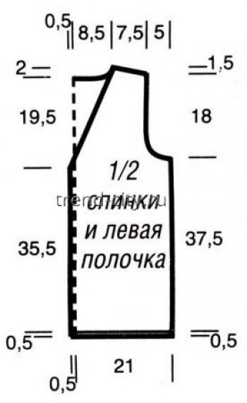 Женский жилет спицами на молнии