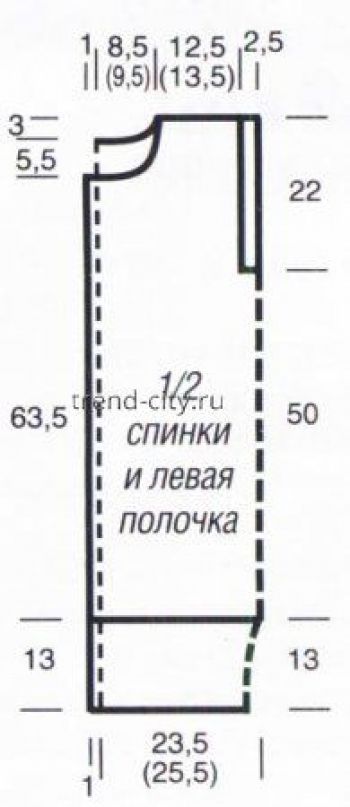 Красный женский жилет спицами с белыми косами