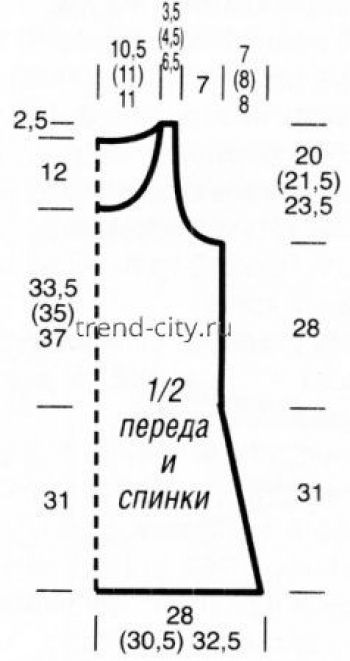 Меланжевое мини-платье спицами