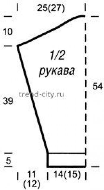 Меланжевый кардиган спицами с узором "косы"