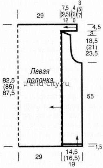 Полосатый кардиган спицами с запахом