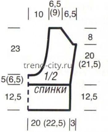 Серый топ спицами с вышивкой