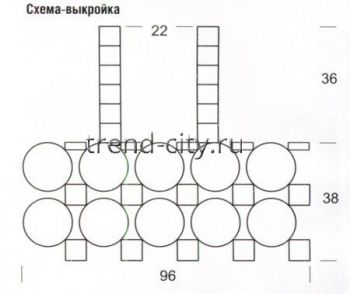 Топ спицами из ажурных мотивов и квадратов