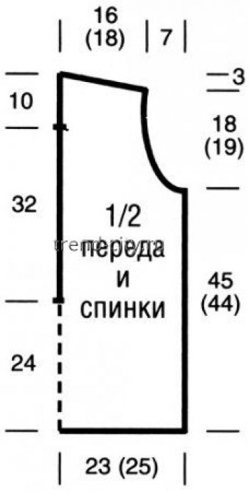 Топ спицами с глубоким вырезом