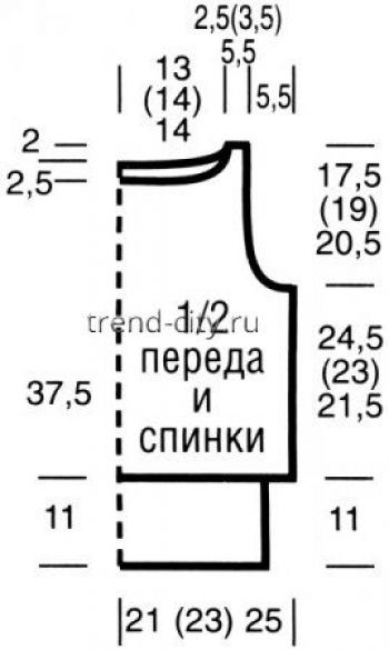 Топ спицами с плетеным узором