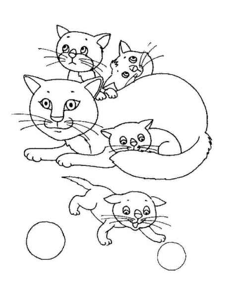 Кошка и котята