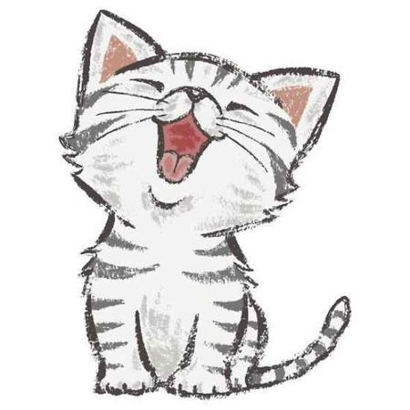 Котик смеется