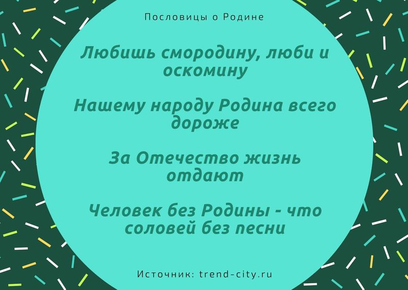 Пословицы о Родине 3